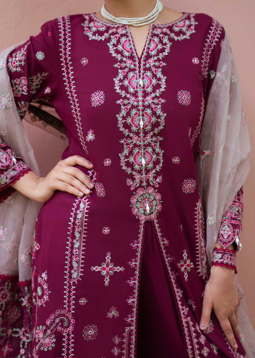 Haseens | Raha Pret | Elaya - Luxury Dress - available at Maria Faisal in UK and USA.