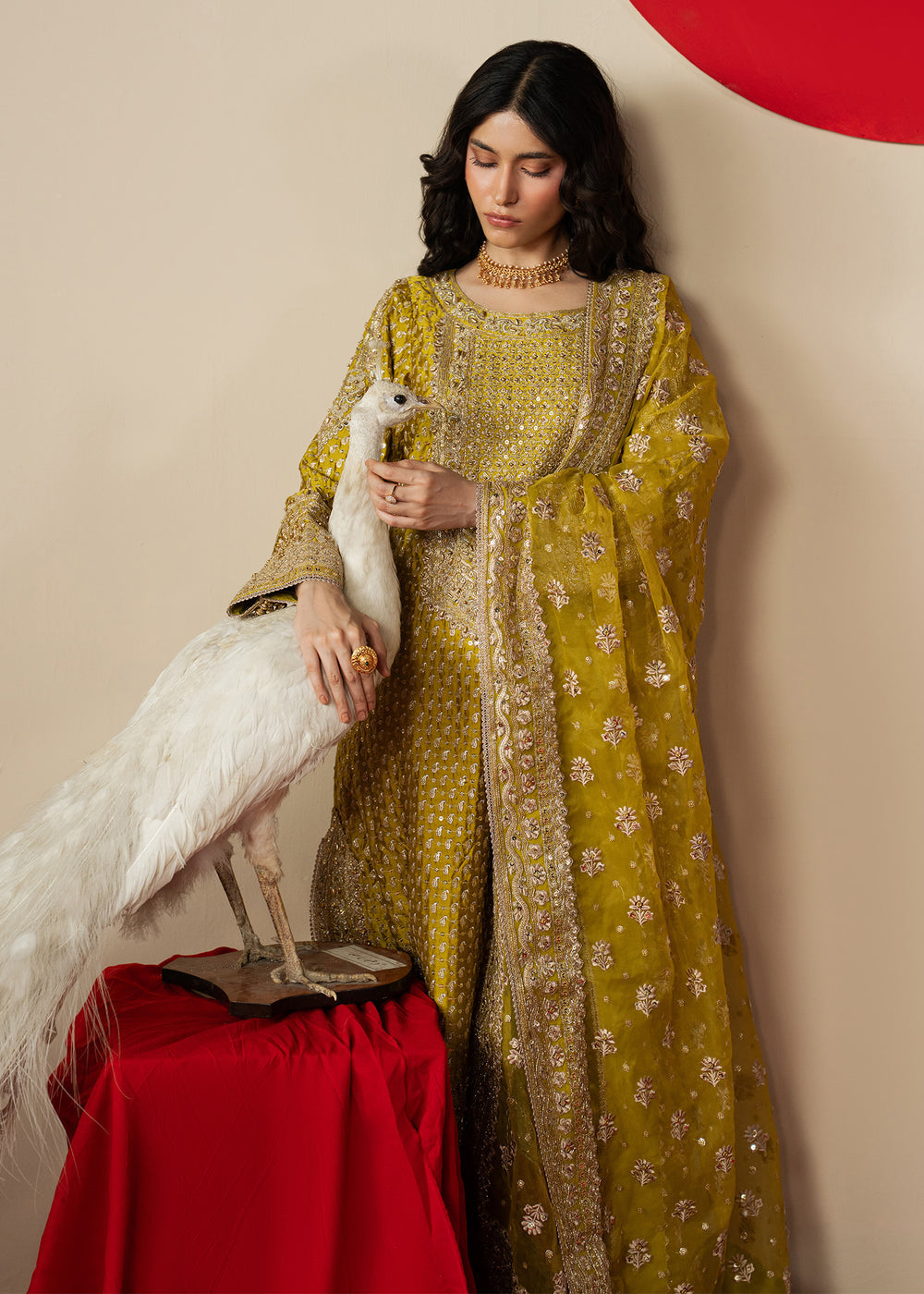 Haseens | Gulal Formals | Zarqam - Formal Dress - available at Maria Faisal in UK and USA.