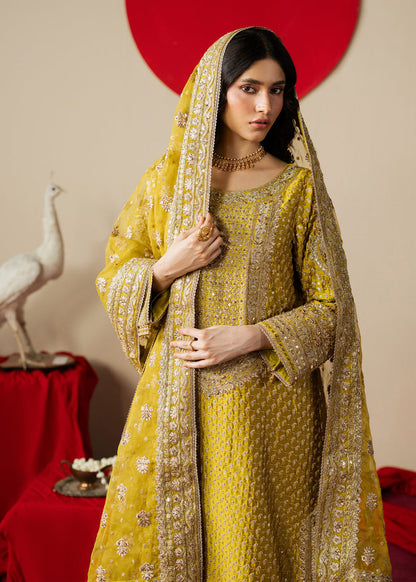 Haseens | Gulal Formals | Zarqam - Formal Dress - available at Maria Faisal in UK and USA.