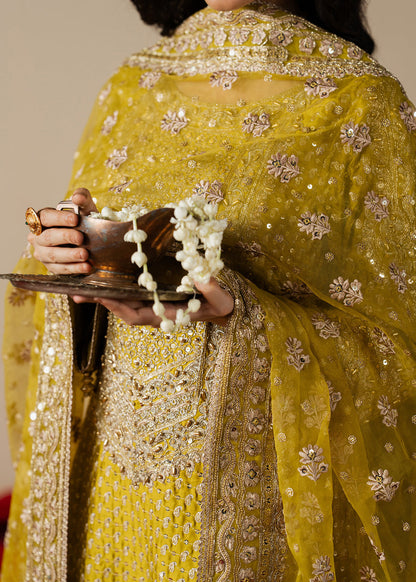Haseens | Gulal Formals | Zarqam - Formal Dress - available at Maria Faisal in UK and USA.
