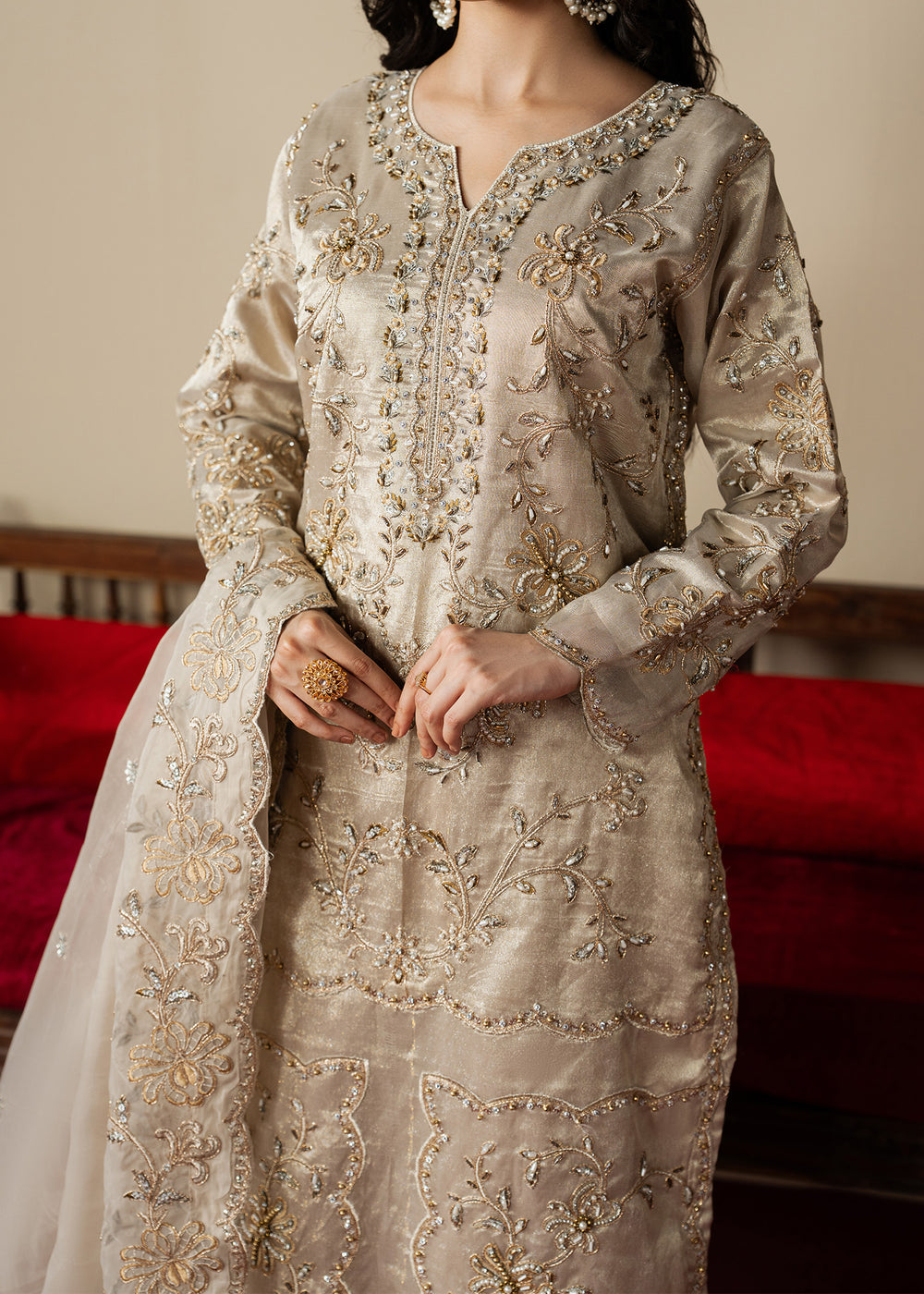 Haseens | Gulal Formals |Gulzaib - Formal Dress - available at Maria Faisal in UK and USA.