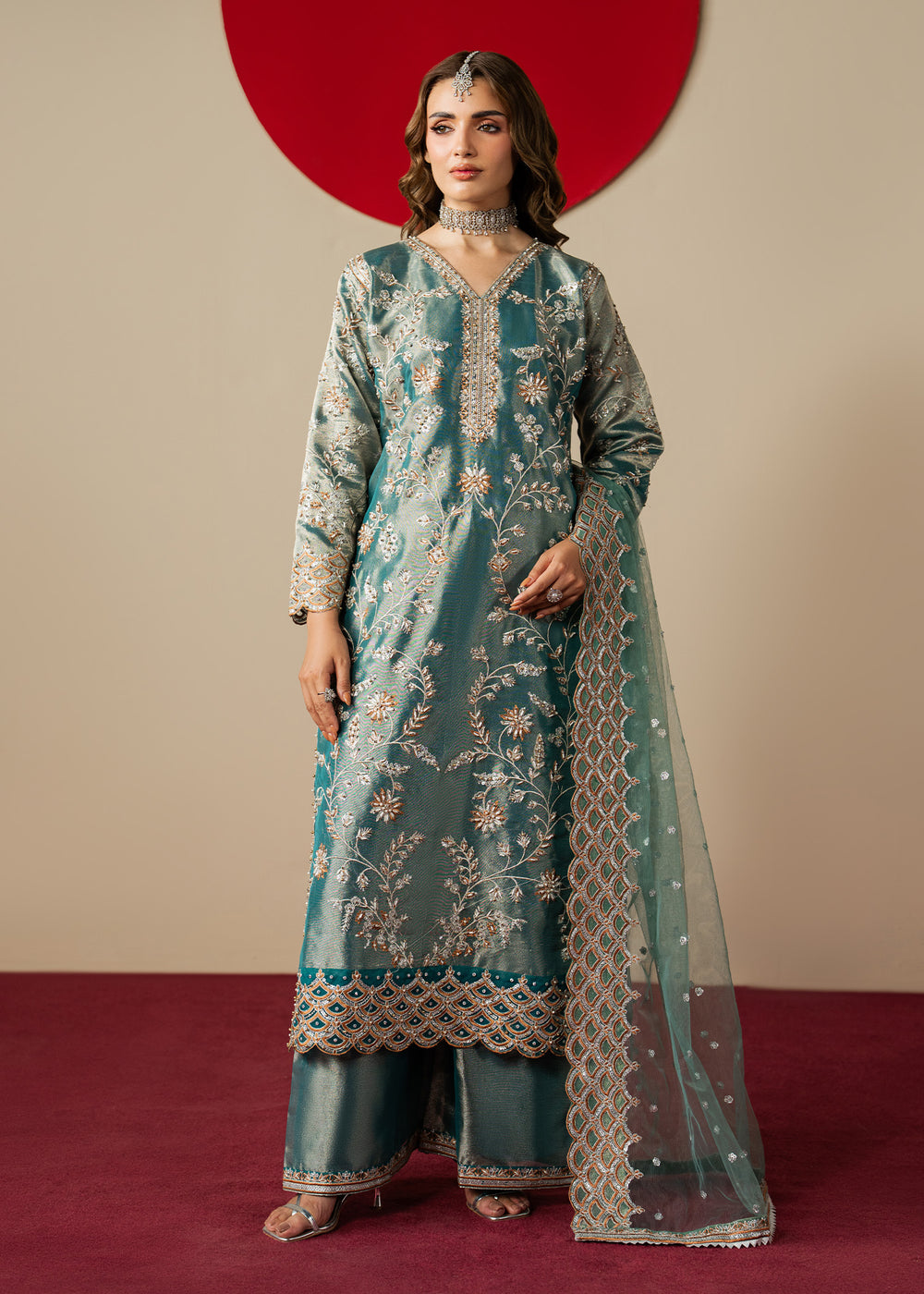 Haseens | Gulal Formals | Aroha - Formal Dress - available at Maria Faisal in UK and USA.