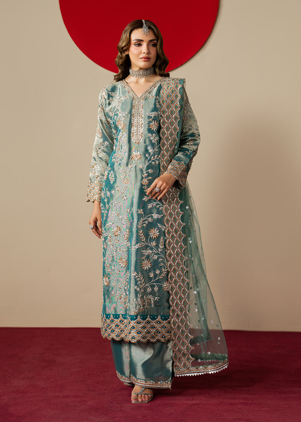 Haseens | Gulal Formals | Aroha - Formal Dress - available at Maria Faisal in UK and USA.