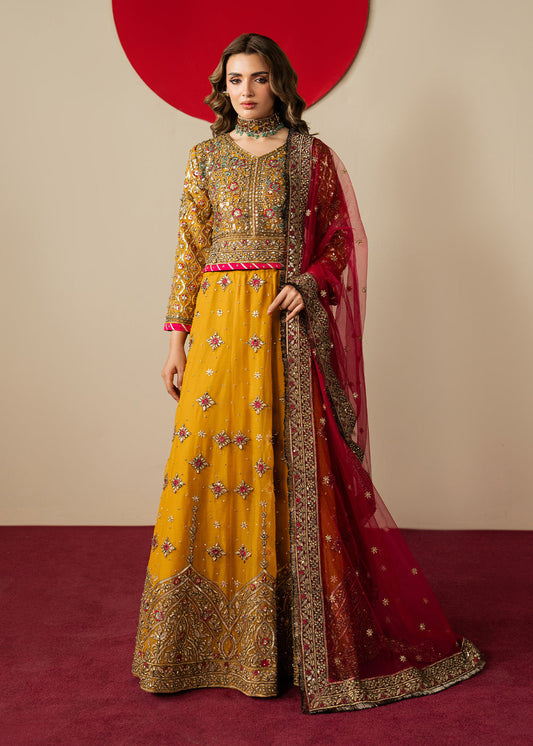 Haseens | Gulal Formals | Mehrun - Formal Dress - available at Maria Faisal in UK and USA.
