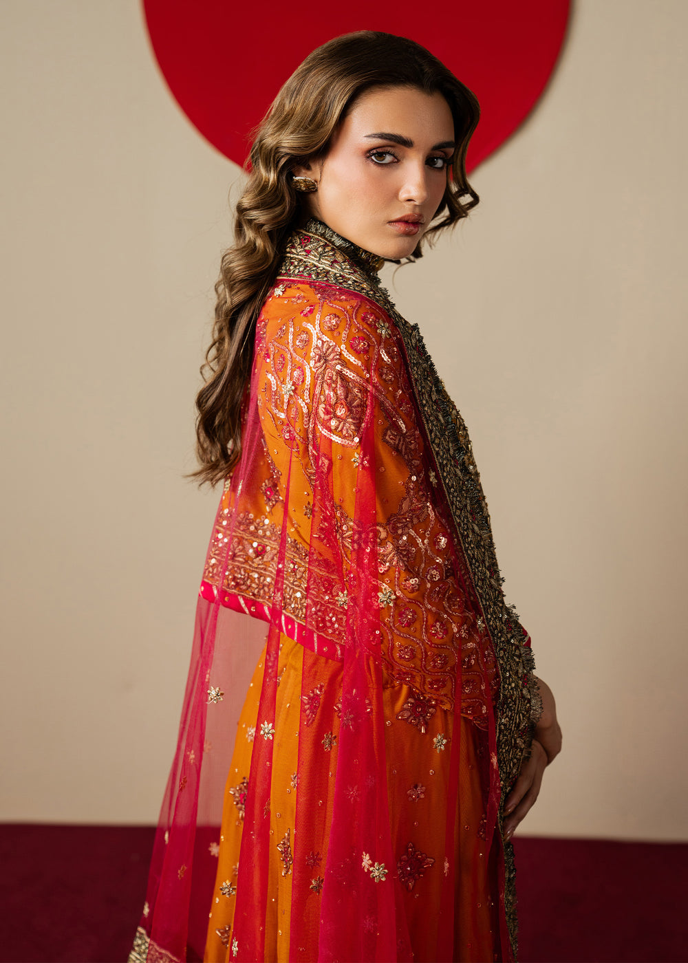 Haseens | Gulal Formals | Mehrun - Formal Dress - available at Maria Faisal in UK and USA.