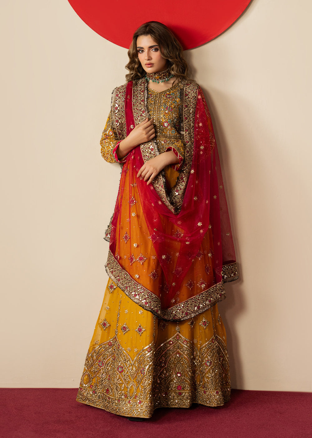 Haseens | Gulal Formals | Mehrun - Formal Dress - available at Maria Faisal in UK and USA.