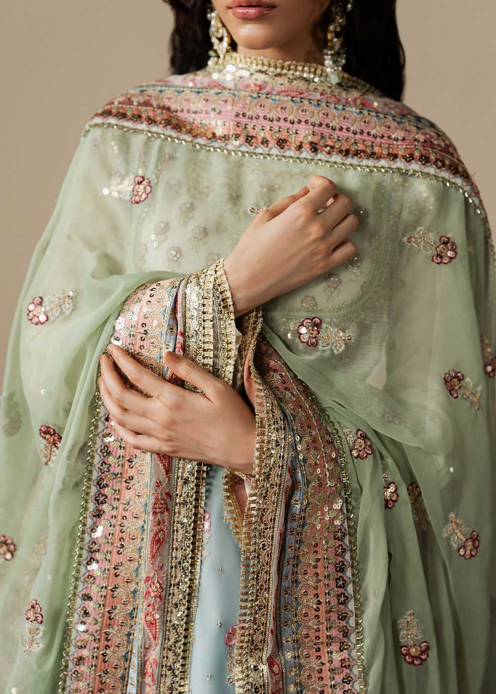 Haseens | Gulal Formals | Shahzadi - Formal Dress - available at Maria Faisal in UK and USA.