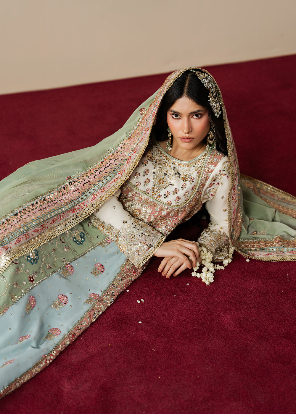 Haseens | Gulal Formals | Shahzadi - Formal Dress - available at Maria Faisal in UK and USA.