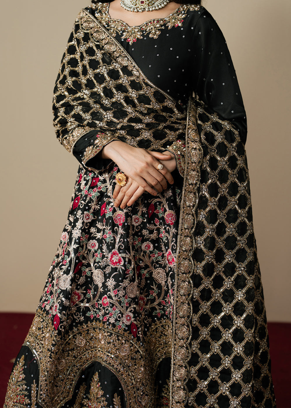 Haseens | Gulal Formals | Gulrang - Formal Dress - available at Maria Faisal in UK and USA.