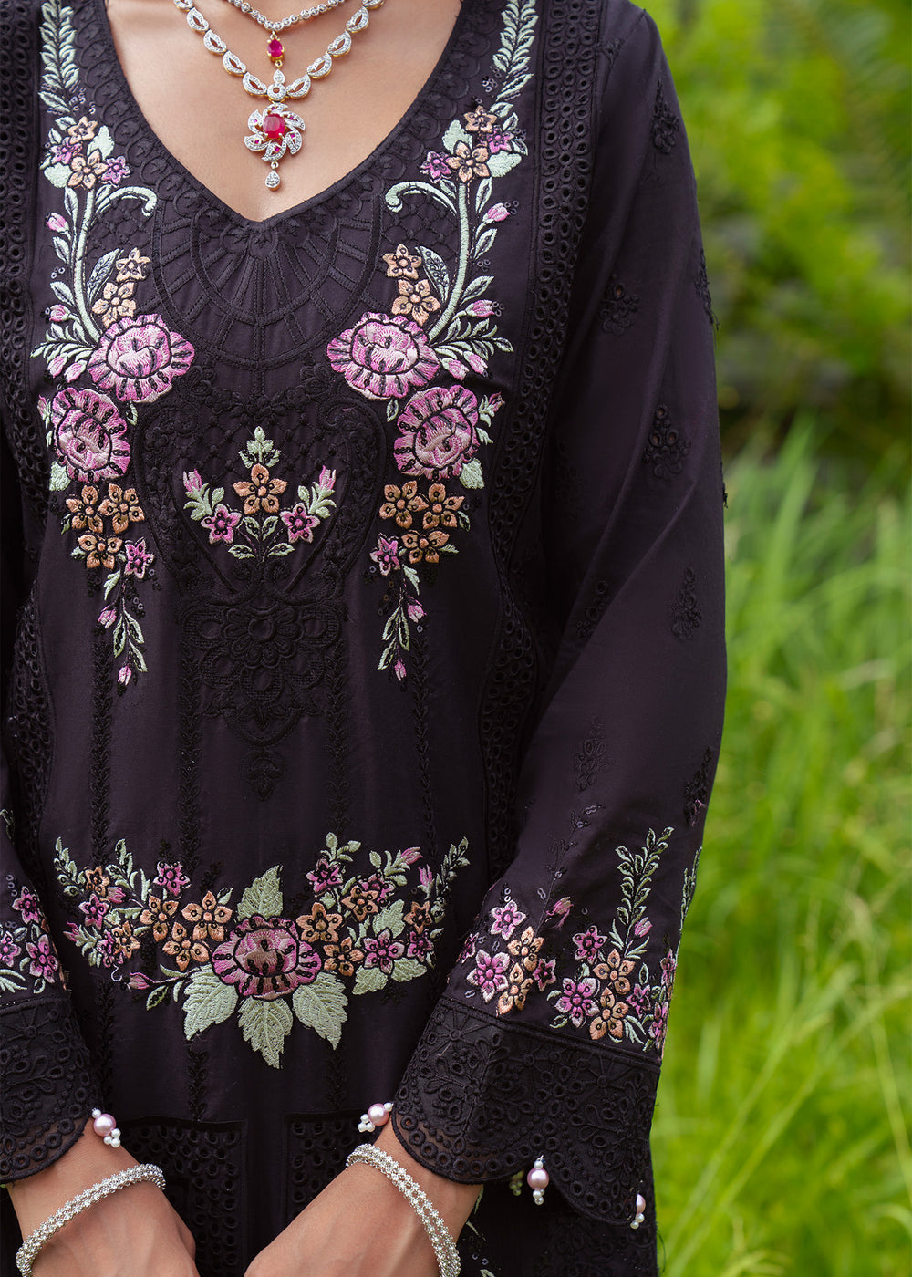 Haseens | Raha Pret | Siyona - Luxury Dress - available at Maria Faisal in UK and USA.