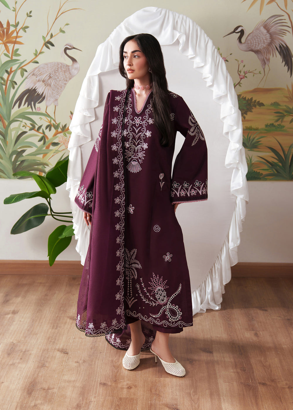 Sadaf Fawad Khan | Solace 26 | Whispering Wood - Luxury Dress - available at Maria Faisal in UK and USA.