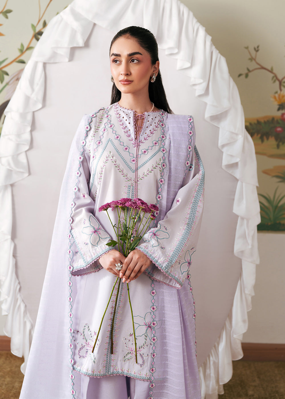 Sadaf Fawad Khan | Solace 26 |Lavender Lane - Luxury Dress - available at Maria Faisal in UK and USA.