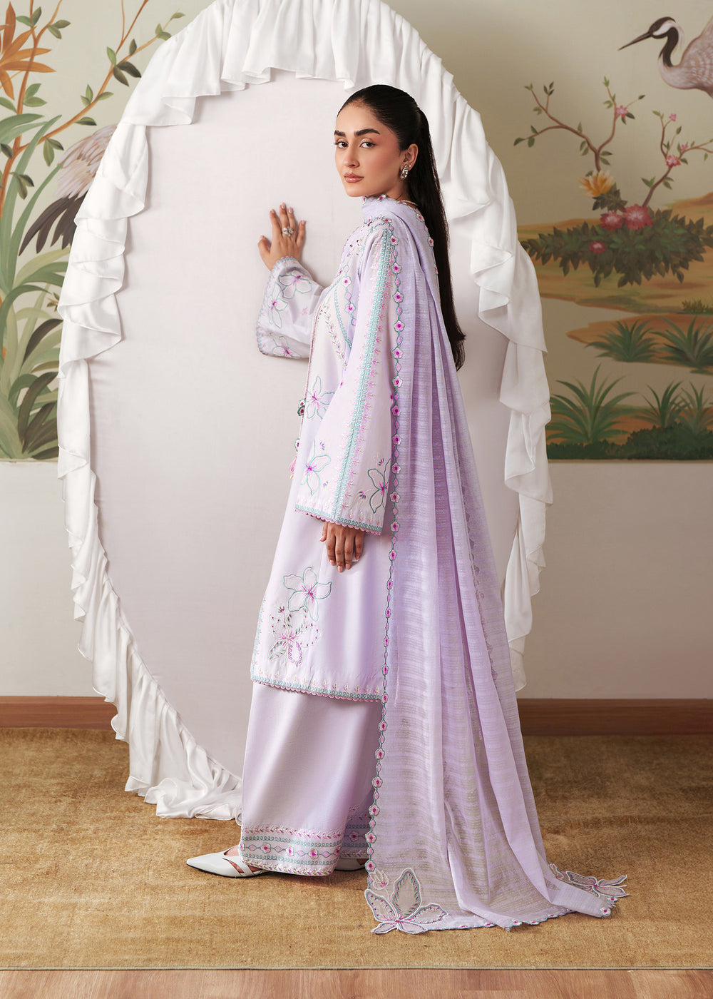 Sadaf Fawad Khan | Solace 26 |Lavender Lane - Luxury Dress - available at Maria Faisal in UK and USA.