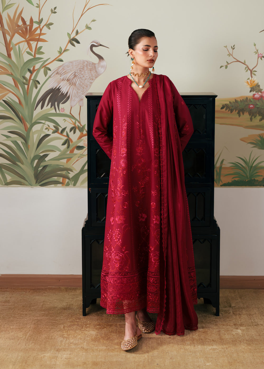 Sadaf Fawad Khan | Eva Luxury Pret 26 | Rose Root - Luxury Dress - available at Maria Faisal in UK and USA.