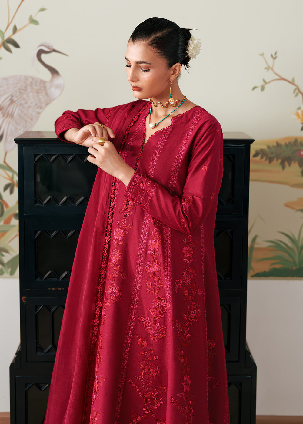 Sadaf Fawad Khan | Eva Luxury Pret 26 | Rose Root - Luxury Dress - available at Maria Faisal in UK and USA.