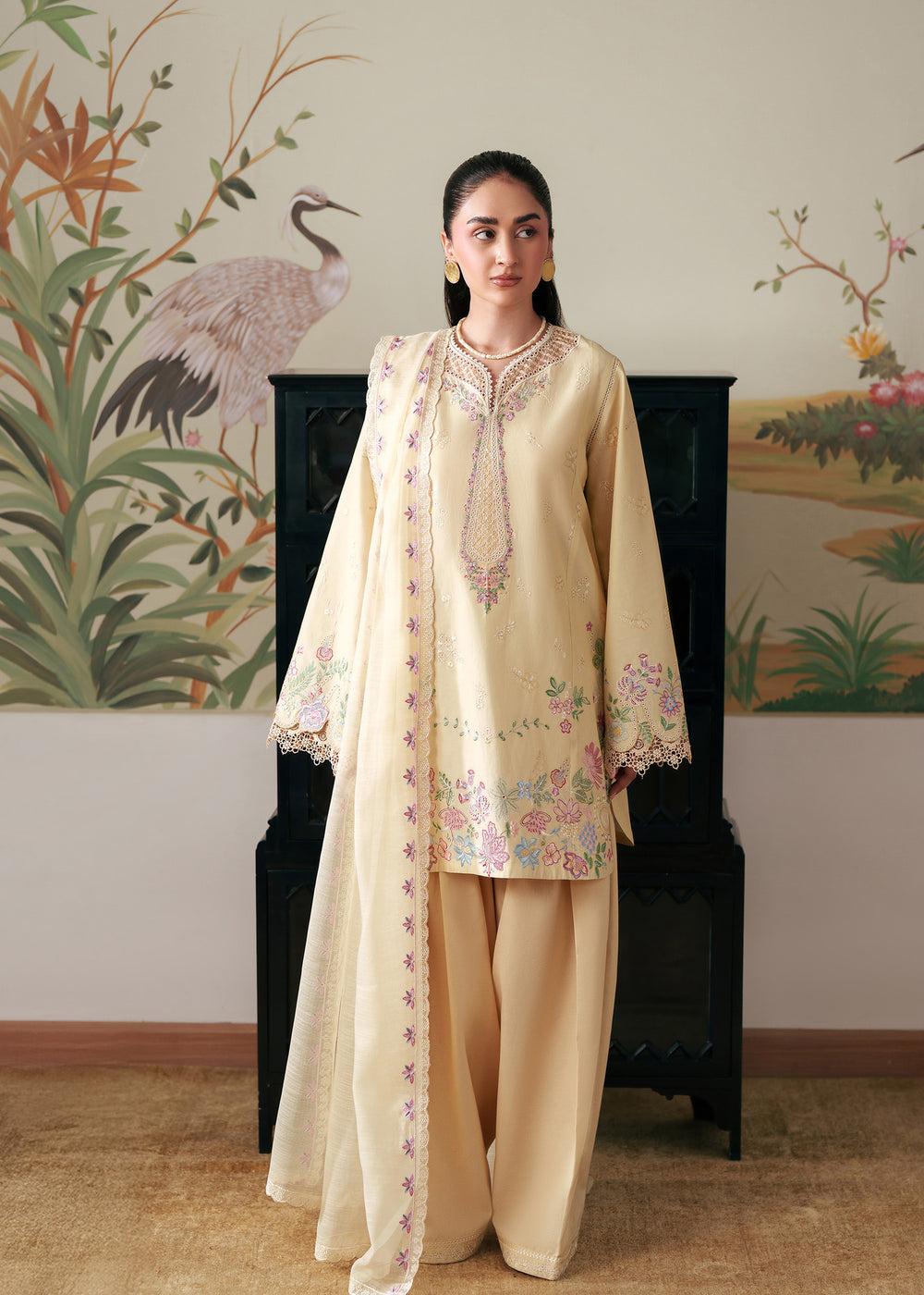 Sadaf Fawad Khan | Solace 26 | Camelia - Luxury Dress - available at Maria Faisal in UK and USA.