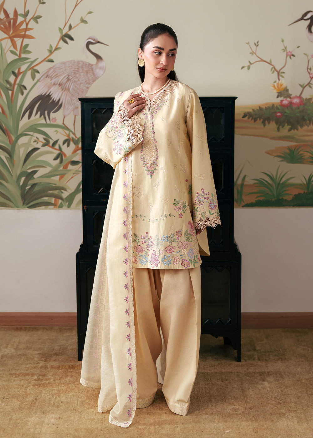 Sadaf Fawad Khan | Solace 26 | Camelia - Luxury Dress - available at Maria Faisal in UK and USA.