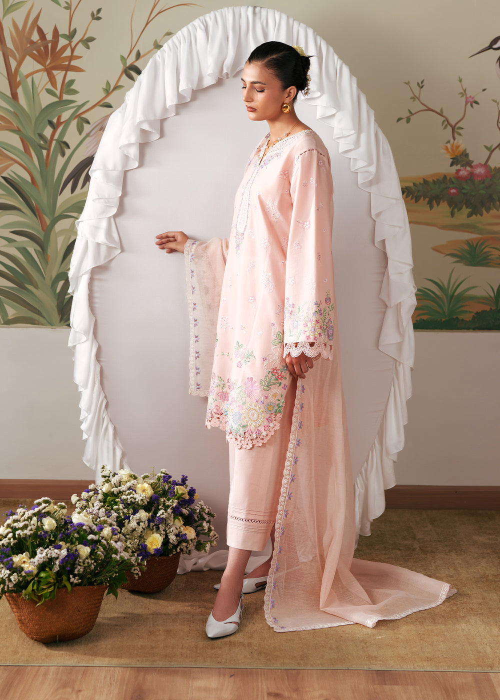 Sadaf Fawad Khan | Solace 26 | Peony - Luxury Dress - available at Maria Faisal in UK and USA.