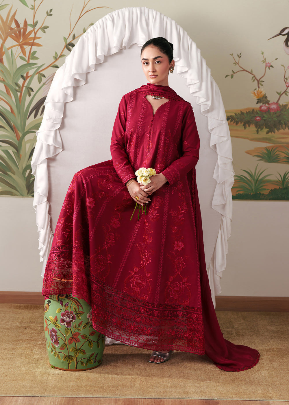 Sadaf Fawad Khan | Eva Luxury Pret 26 | Rose Root - Luxury Dress - available at Maria Faisal in UK and USA.