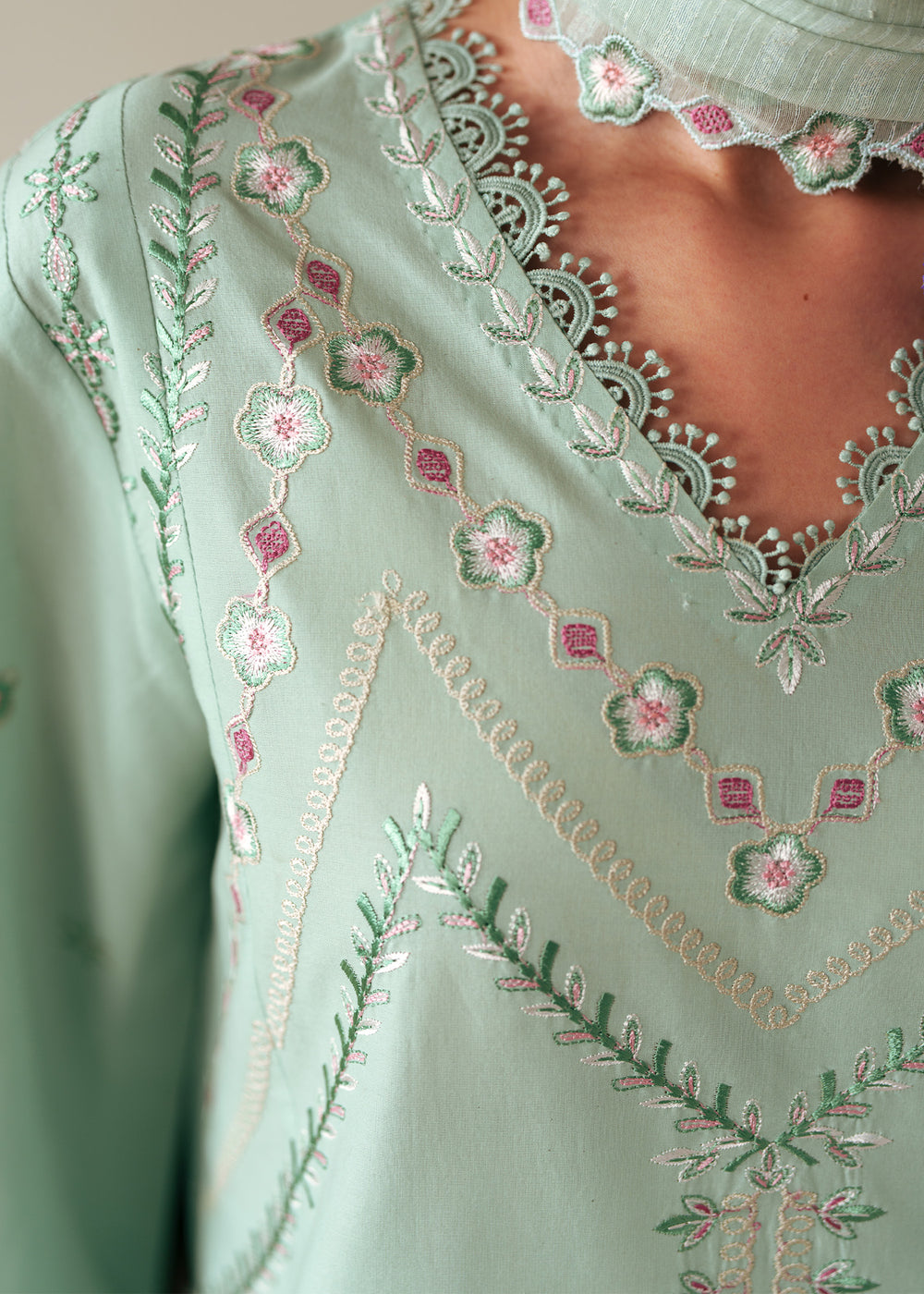 Sadaf Fawad Khan | Solace 26 | Misty Morning - Luxury Dress - available at Maria Faisal in UK and USA.