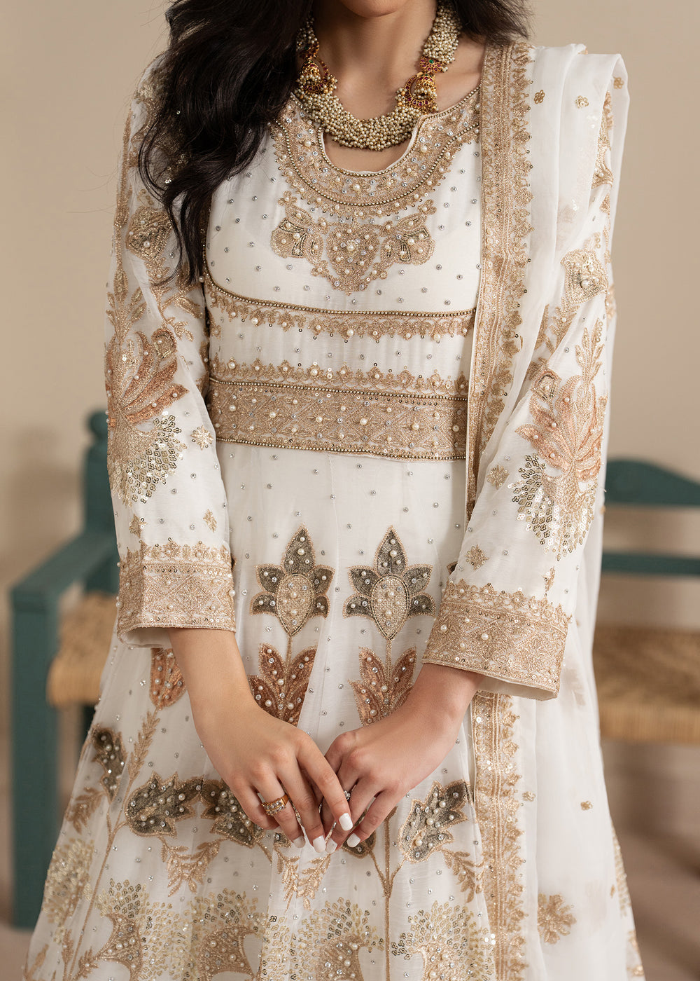 Haseens | Sakhiyan Formals | Nooristaan - Formal Dress - available at Maria Faisal in UK and USA.