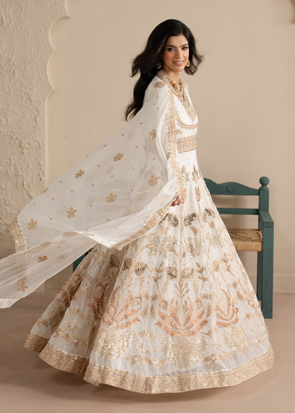 Haseens | Sakhiyan Formals | Nooristaan - Formal Dress - available at Maria Faisal in UK and USA.
