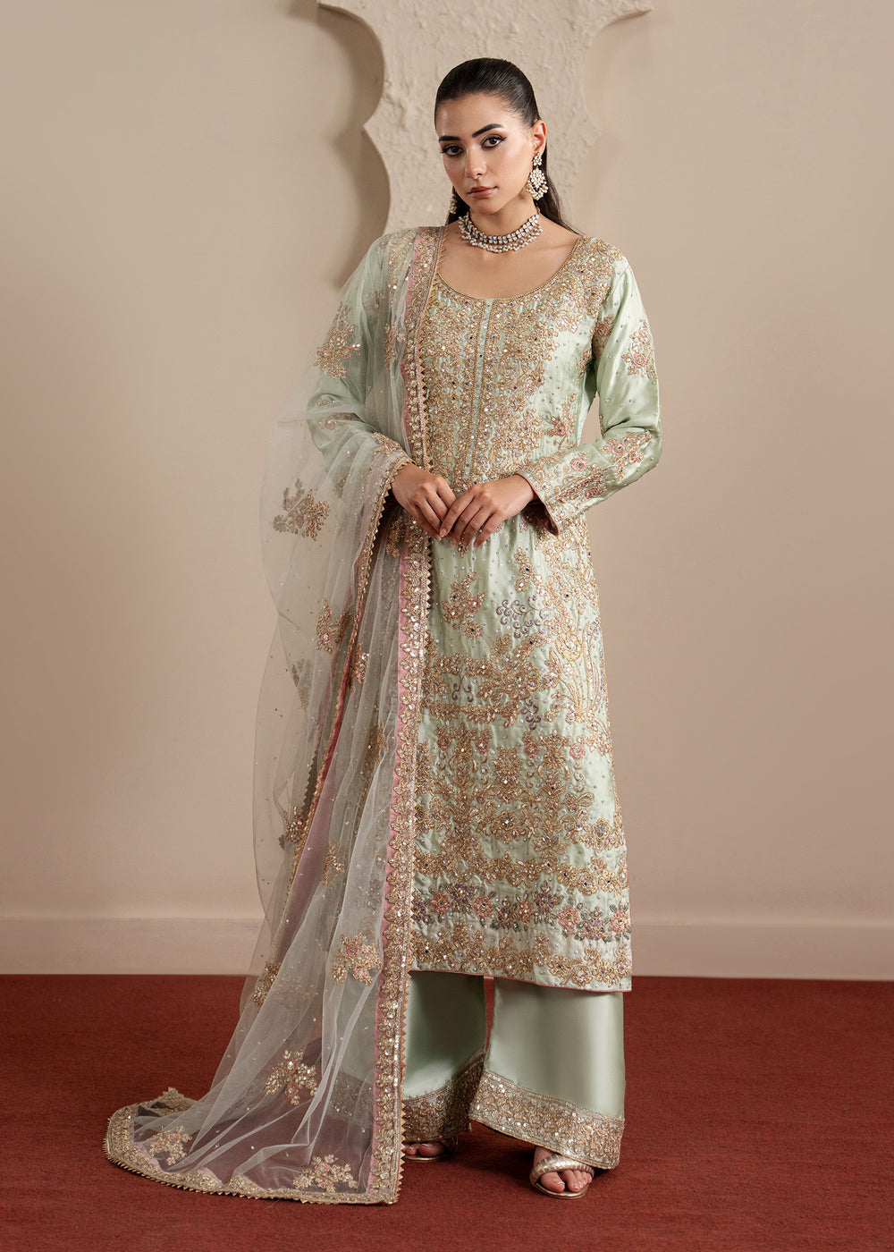 Haseens | Sakhiyan Formals | Faha - Formal Dress - available at Maria Faisal in UK and USA.