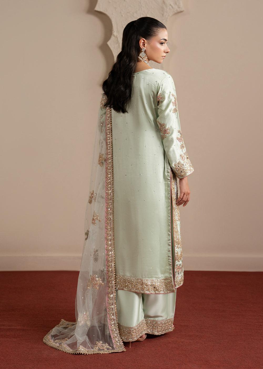 Haseens | Sakhiyan Formals | Faha - Formal Dress - available at Maria Faisal in UK and USA.