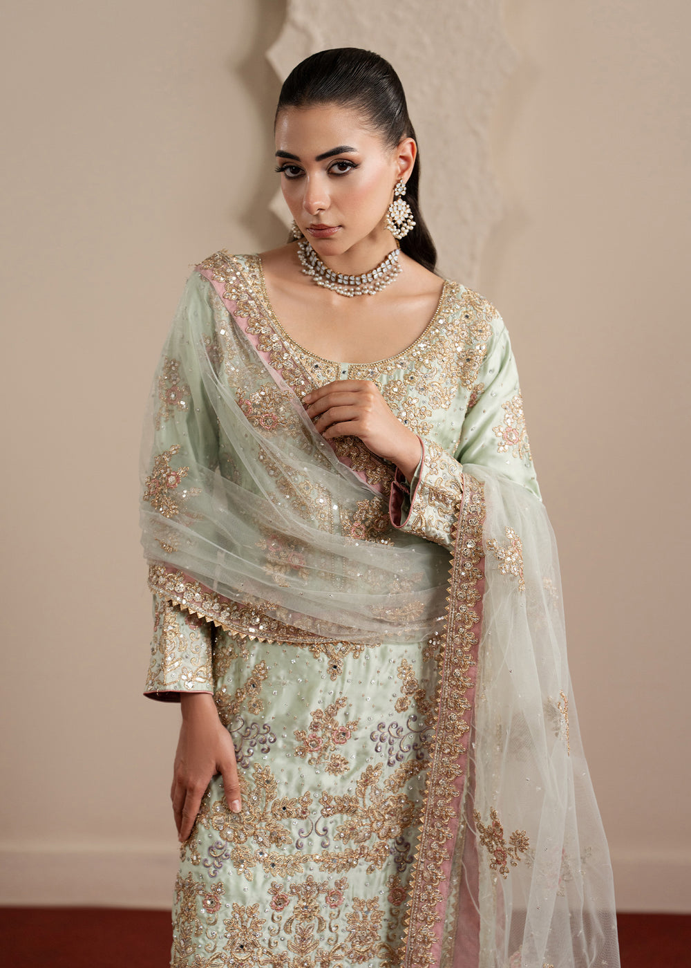 Haseens | Sakhiyan Formals | Faha - Formal Dress - available at Maria Faisal in UK and USA.