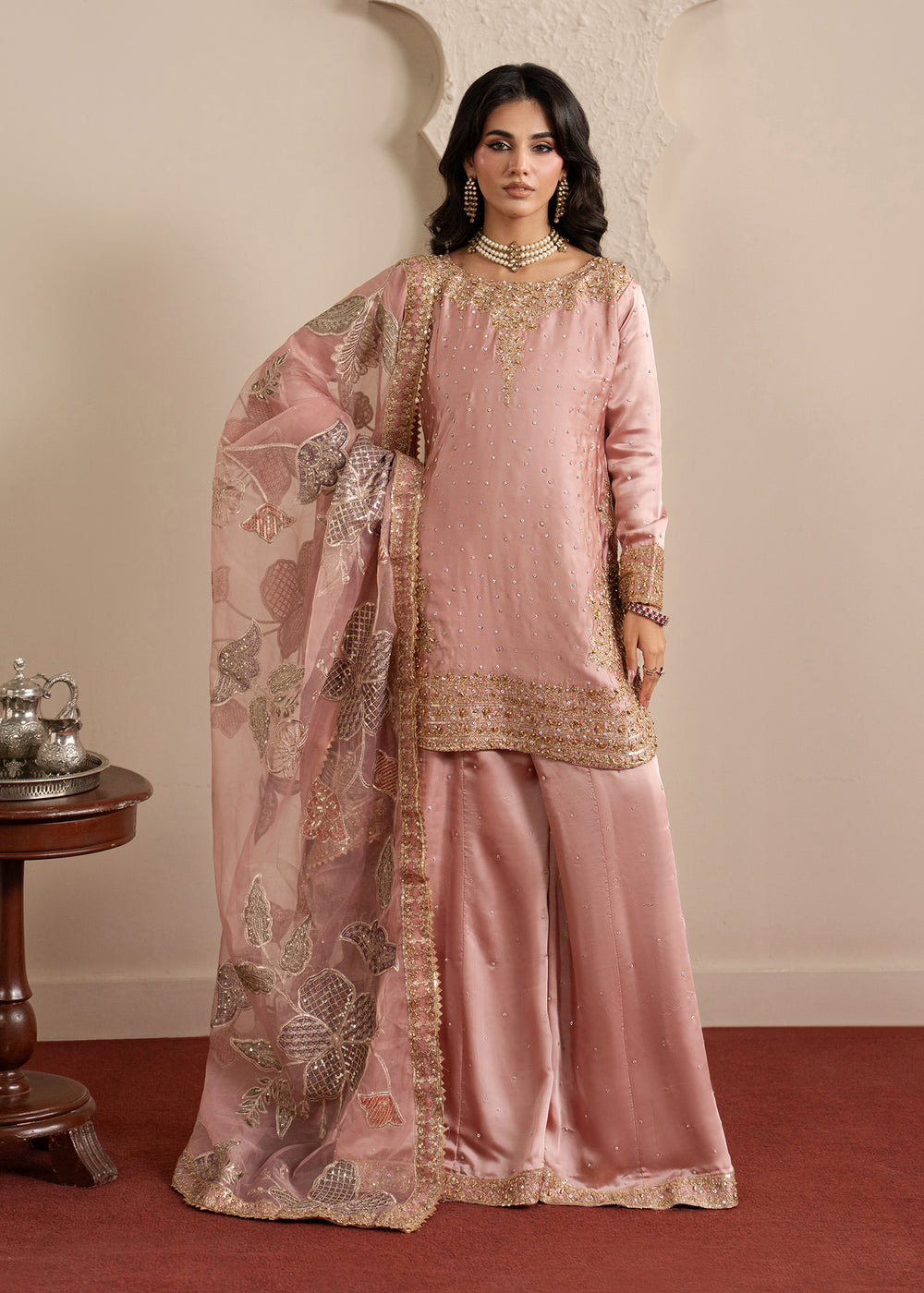 Haseens | Sakhiyan Formals | Munezza - Formal Dress - available at Maria Faisal in UK and USA.