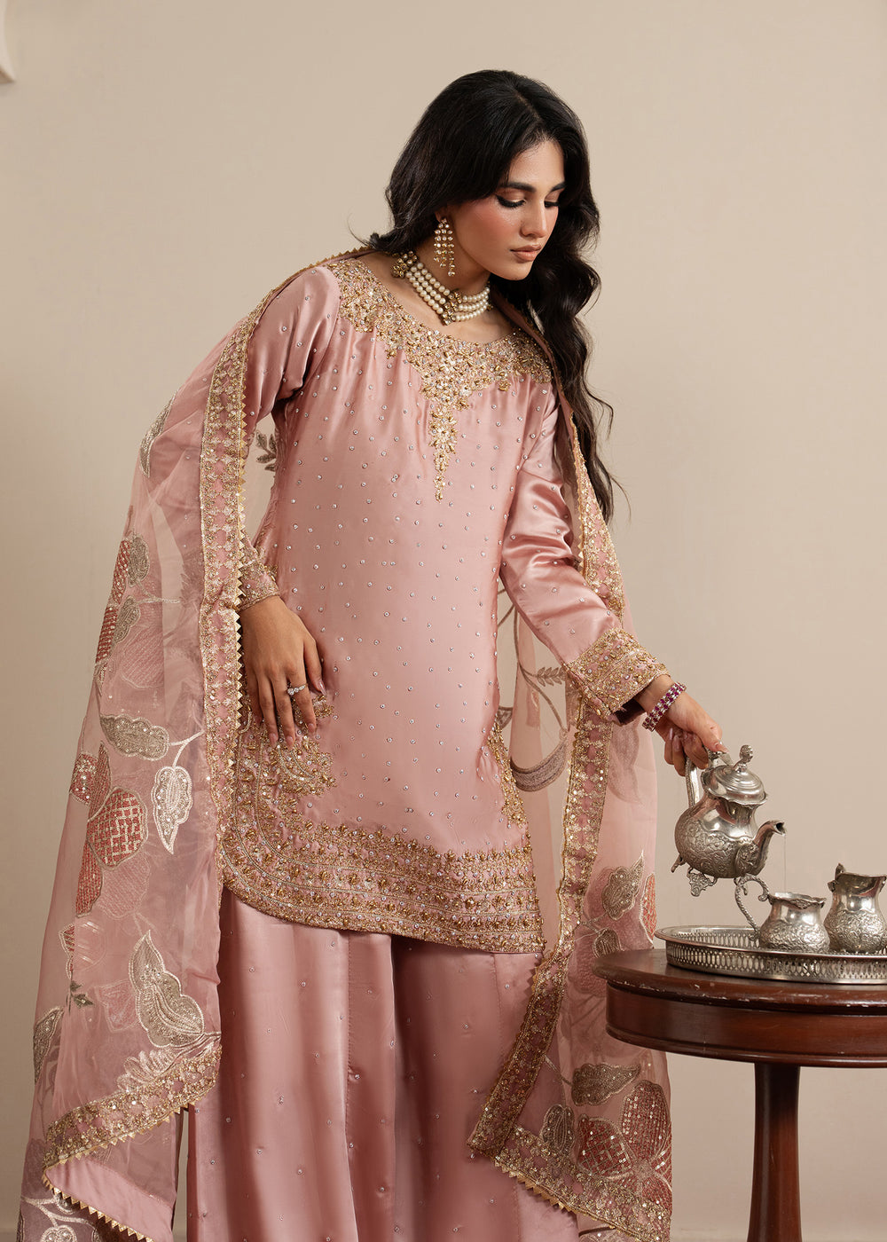 Haseens | Sakhiyan Formals | Munezza - Formal Dress - available at Maria Faisal in UK and USA.