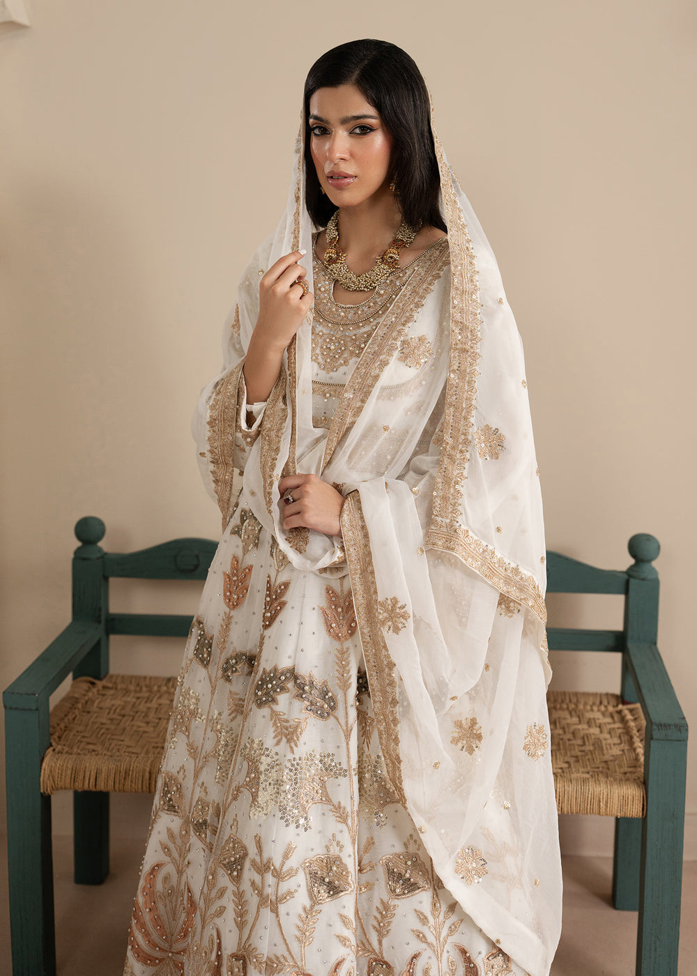 Haseens | Sakhiyan Formals | Nooristaan - Formal Dress - available at Maria Faisal in UK and USA.