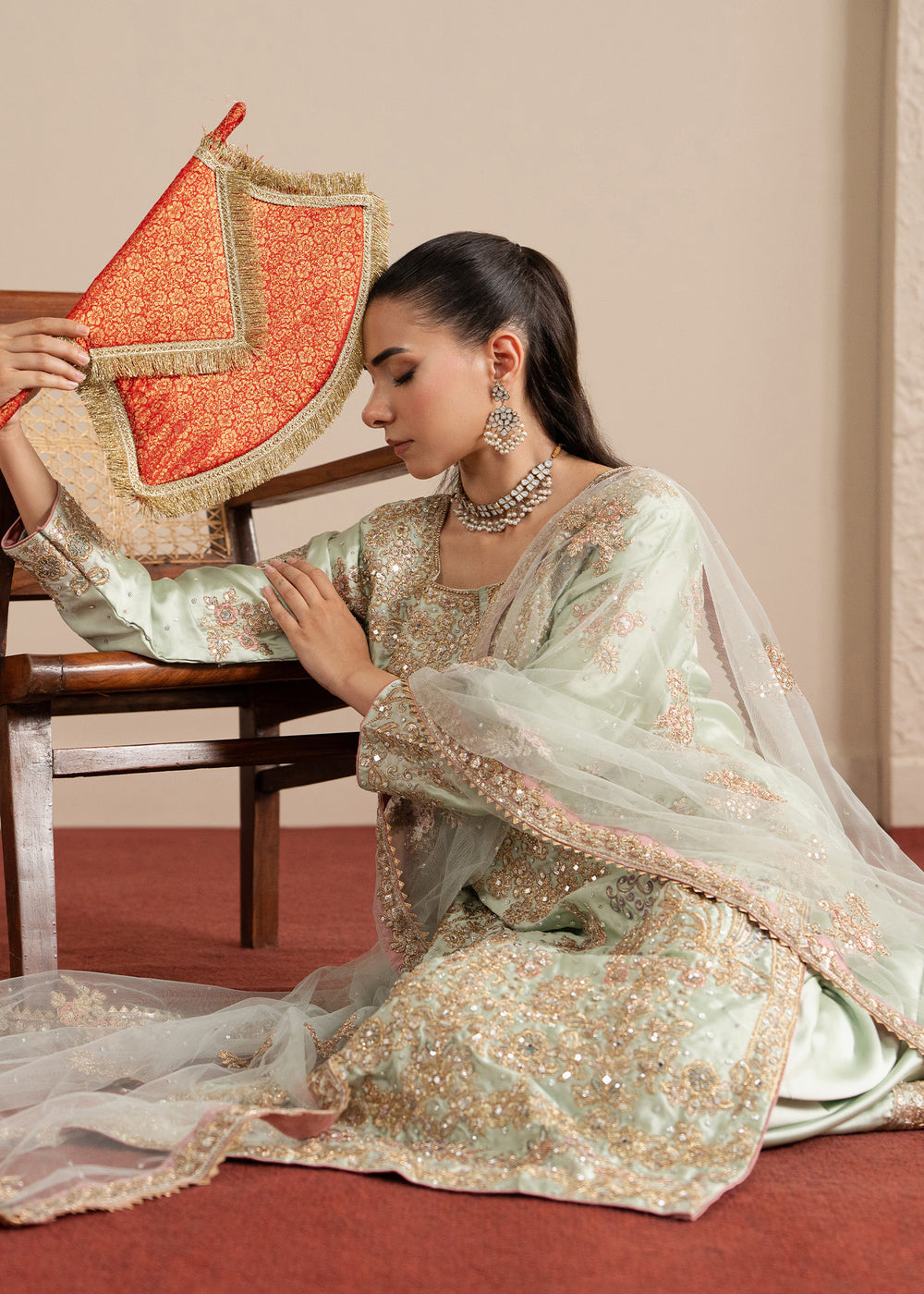 Haseens | Sakhiyan Formals | Faha - Formal Dress - available at Maria Faisal in UK and USA.