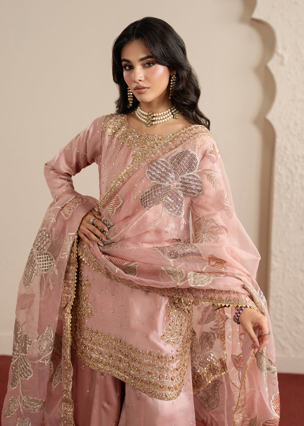Haseens | Sakhiyan Formals | Munezza - Formal Dress - available at Maria Faisal in UK and USA.