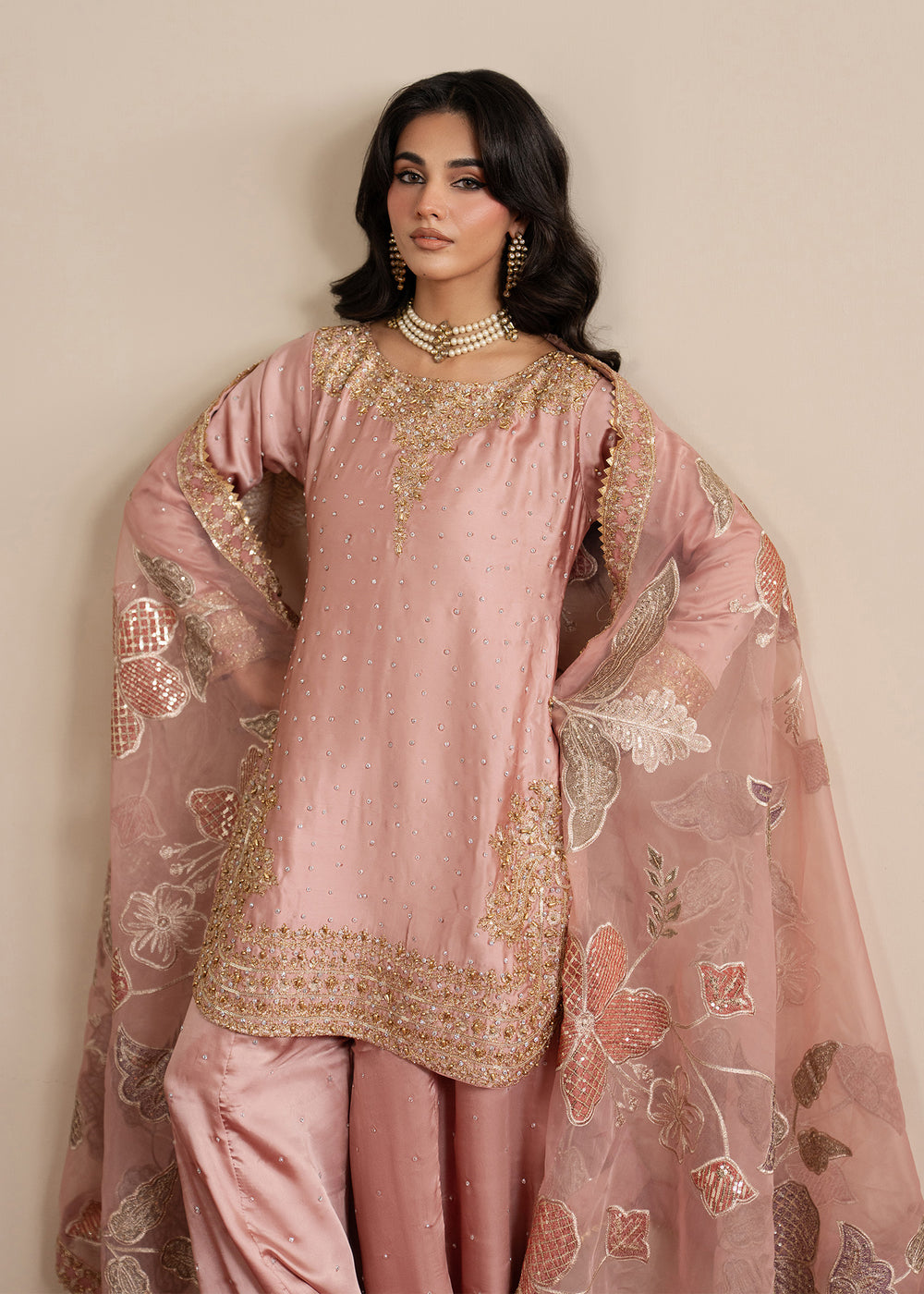 Haseens | Sakhiyan Formals | Munezza - Formal Dress - available at Maria Faisal in UK and USA.