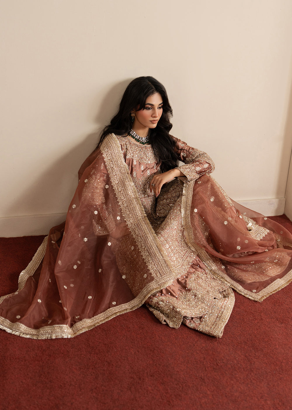 Haseens | Sakhiyan Formals | Mansa - Formal Dress - available at Maria Faisal in UK and USA.