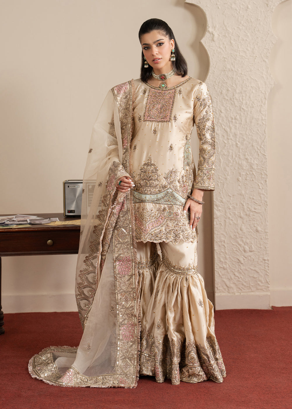 Haseens | Sakhiyan Formals | Arsheen - Formal Dress - available at Maria Faisal in UK and USA.
