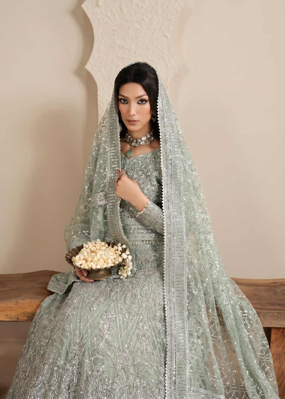 Haseens | Sakhiyan Formals | Nada - Formal Dress - available at Maria Faisal in UK and USA.