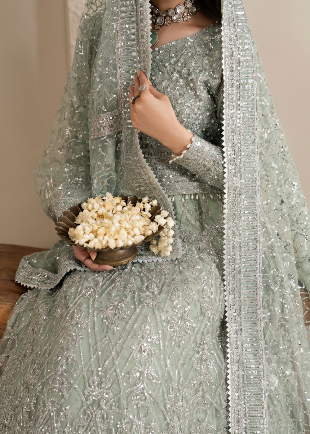 Haseens | Sakhiyan Formals | Nada - Formal Dress - available at Maria Faisal in UK and USA.