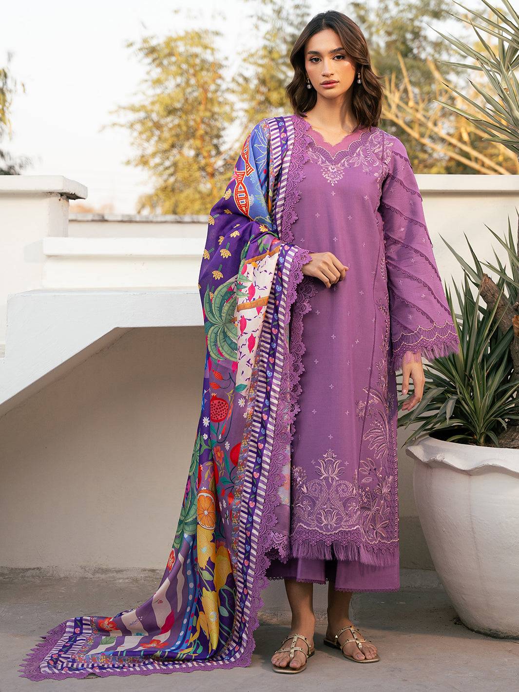 Bin Ilyas | Hazel Printed Lawn 25 | 2071 - A by Maria Faisal - Registered Vendor of : Bin Ilyas - type : Ladies Clothes - 100% original wedding dresses