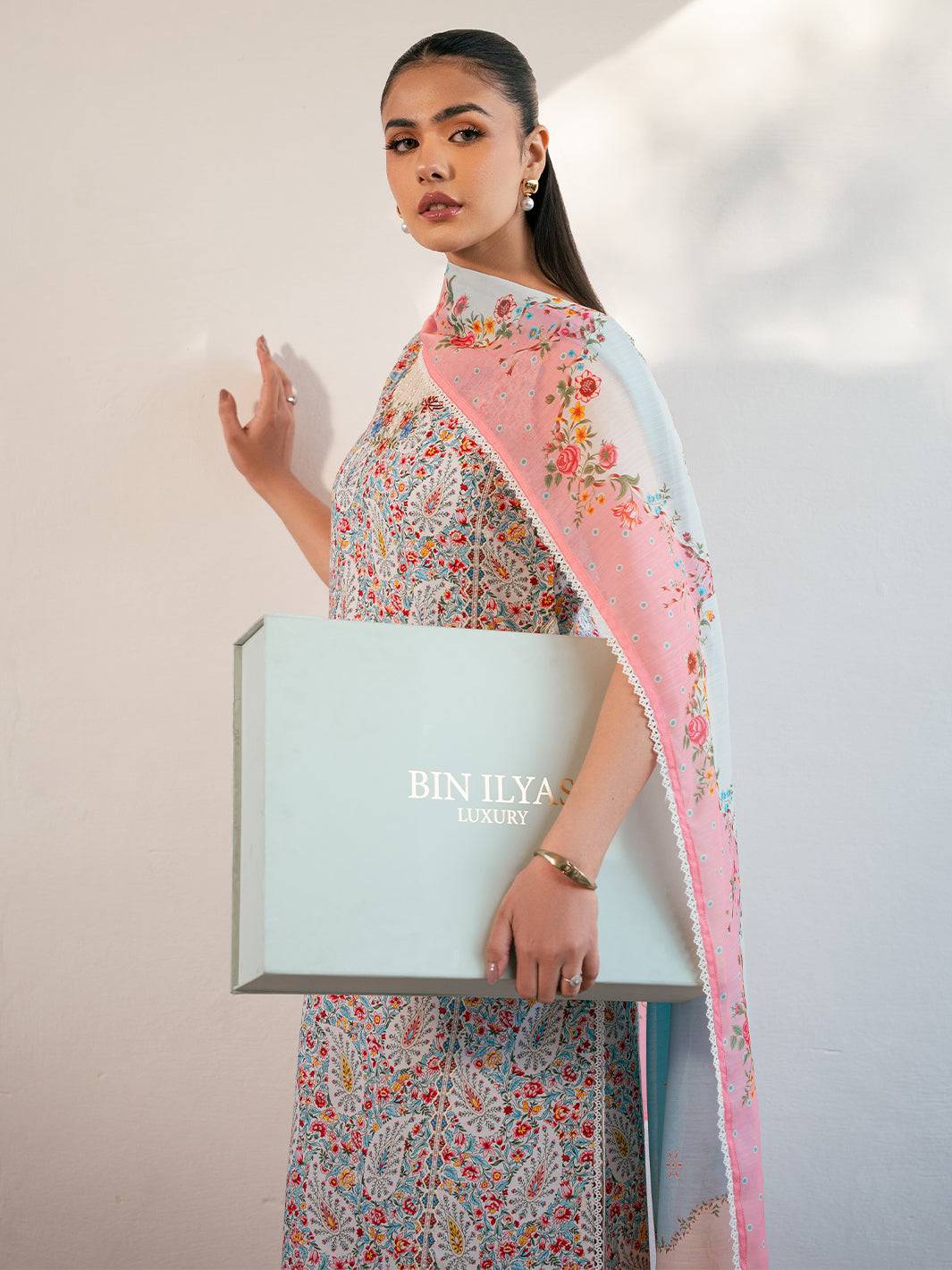 Bin Ilyas | Hazel Printed Lawn 25 | 2072 - A by Maria Faisal - Registered Vendor of : Bin Ilyas - type : Ladies Clothes - 100% original wedding dresses