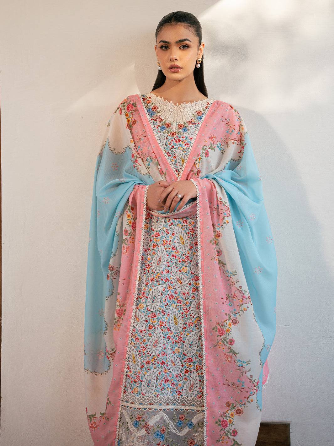 Bin Ilyas | Hazel Printed Lawn 25 | 2072 - A by Maria Faisal - Registered Vendor of : Bin Ilyas - type : Ladies Clothes - 100% original wedding dresses