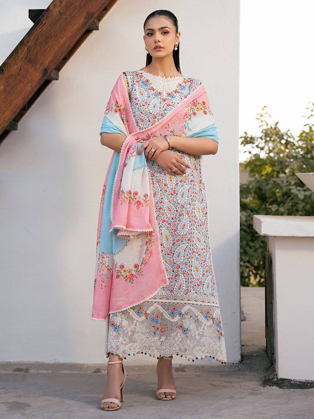 Bin Ilyas | Hazel Printed Lawn 25 | 2072 - A by Maria Faisal - Registered Vendor of : Bin Ilyas - type : Ladies Clothes - 100% original wedding dresses