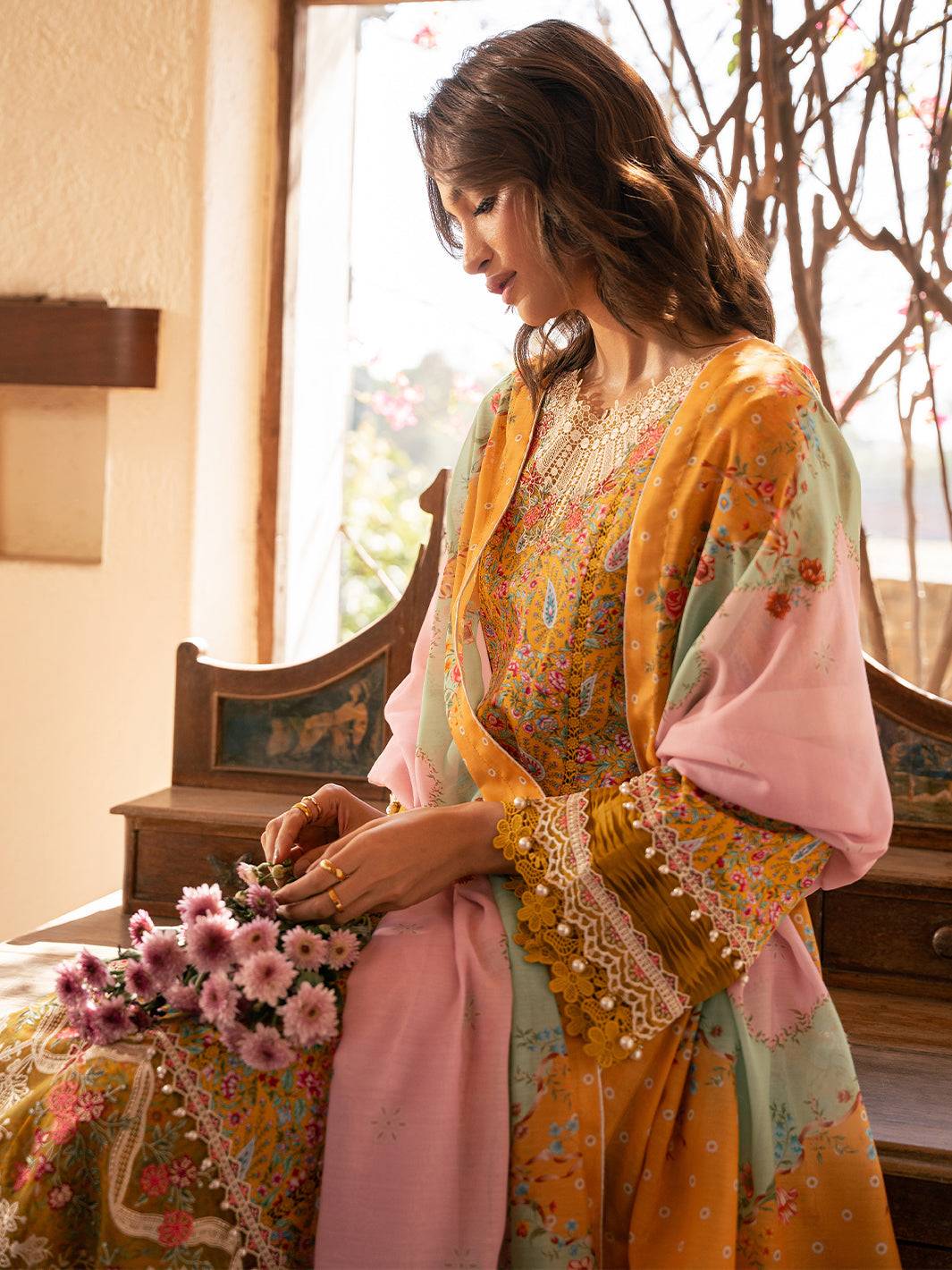 Bin Ilyas | Hazel Printed Lawn 25 | 2072 - B by Maria Faisal - Registered Vendor of : Bin Ilyas - type : Ladies Clothes - 100% original wedding dresses
