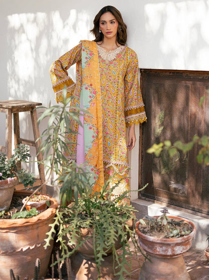 Bin Ilyas | Hazel Printed Lawn 25 | 2072 - B by Maria Faisal - Registered Vendor of : Bin Ilyas - type : Ladies Clothes - 100% original wedding dresses