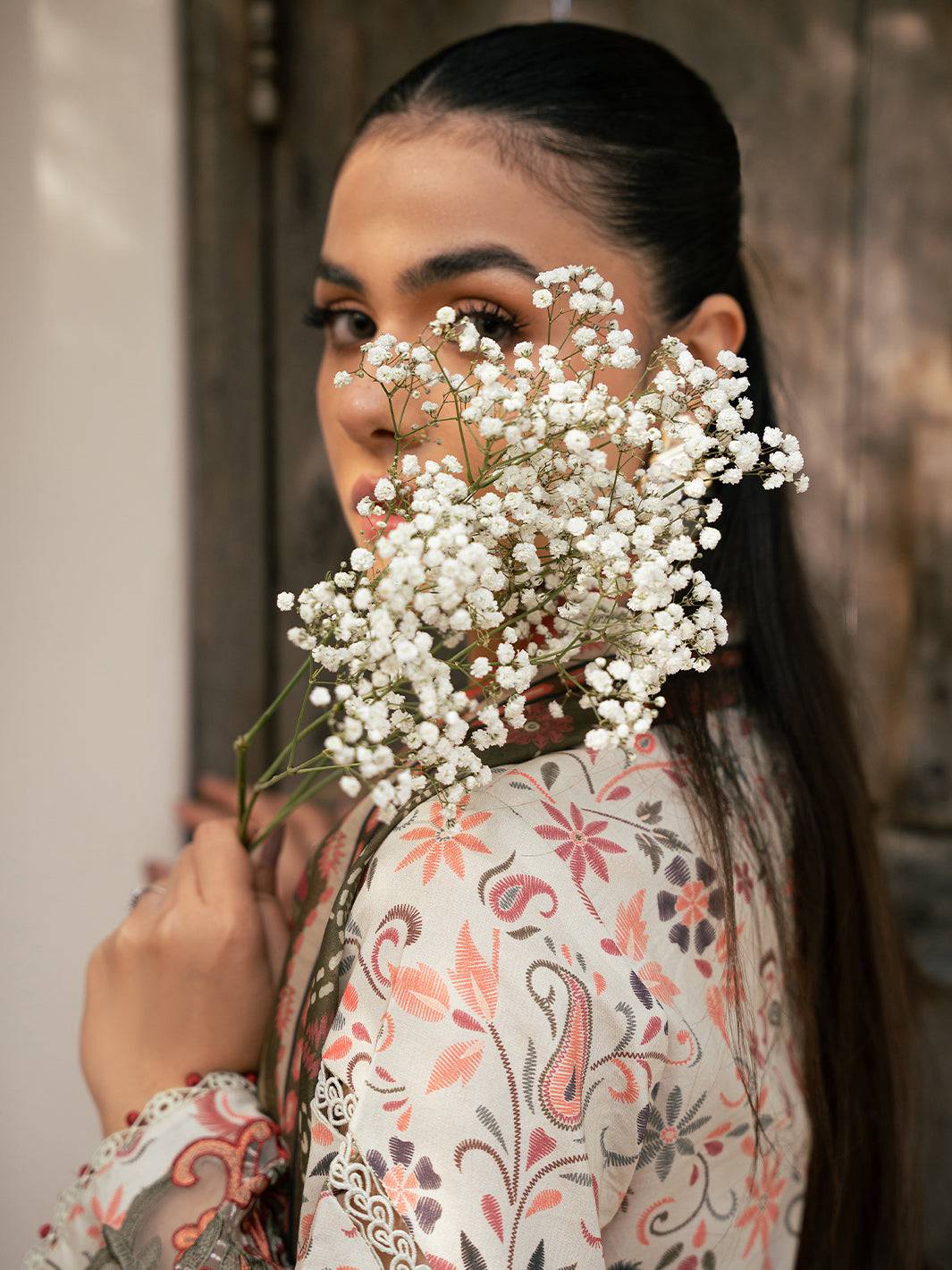 Bin Ilyas | Hazel Printed Lawn 25 | 2073 - A by Maria Faisal - Registered Vendor of : Bin Ilyas - type : Ladies Clothes - 100% original wedding dresses