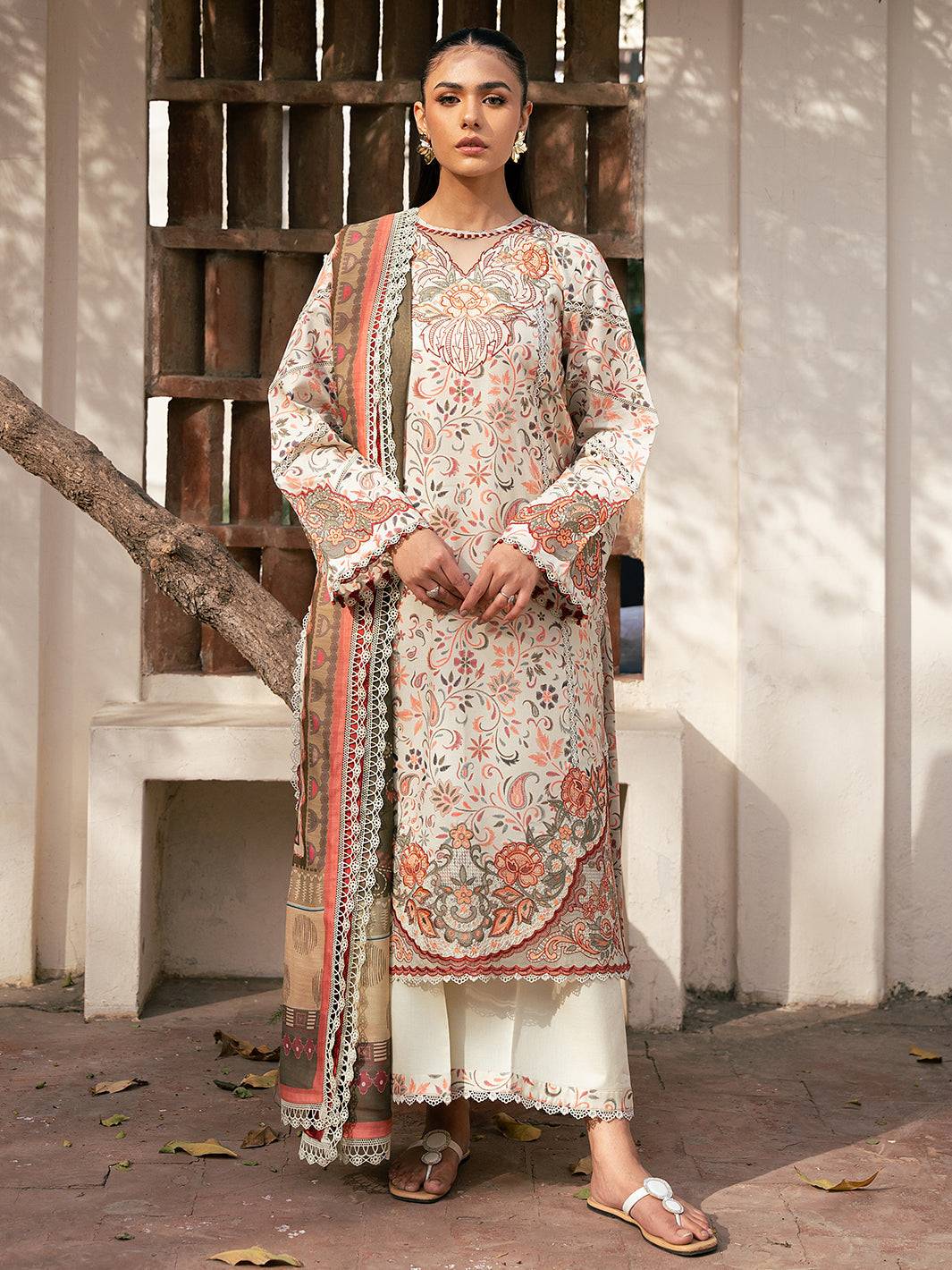 Bin Ilyas | Hazel Printed Lawn 25 | 2073 - A by Maria Faisal - Registered Vendor of : Bin Ilyas - type : Ladies Clothes - 100% original wedding dresses