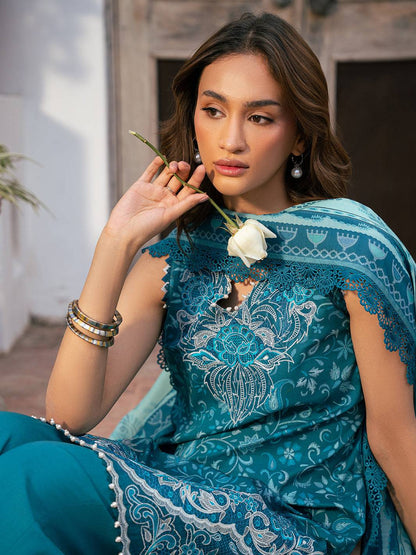 Bin Ilyas | Hazel Printed Lawn 25 | 2073 - B by Maria Faisal - Registered Vendor of : Bin Ilyas - type : Ladies Clothes - 100% original wedding dresses