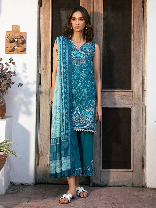 Bin Ilyas | Hazel Printed Lawn 25 | 2073 - B by Maria Faisal - Registered Vendor of : Bin Ilyas - type : Ladies Clothes - 100% original wedding dresses