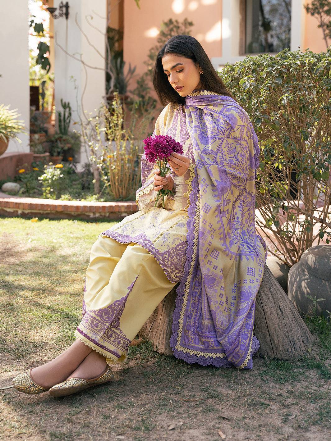 Bin Ilyas | Hazel Printed Lawn 25 | 2074 - A by Maria Faisal - Registered Vendor of : Bin Ilyas - type : Ladies Clothes - 100% original wedding dresses